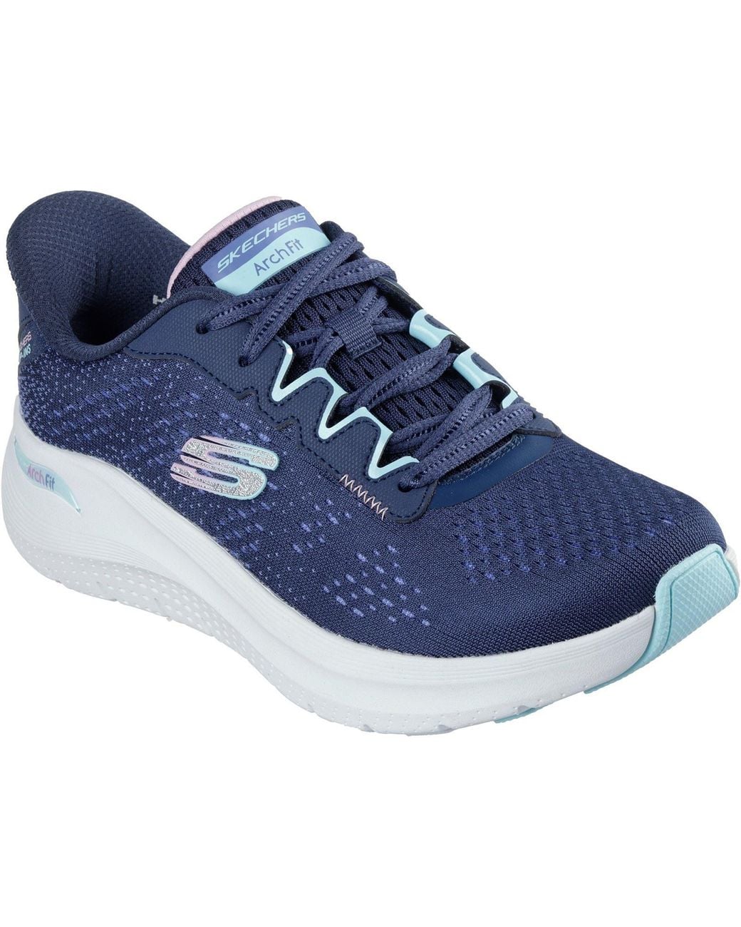 Skechers Blue Arch Fit 2.0 Fresh Pace Textile /Multi Trainers