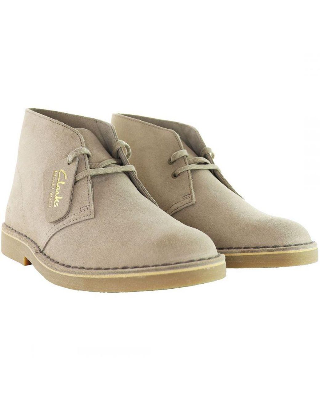 Clarks Gray Originals Desert Boots Suede