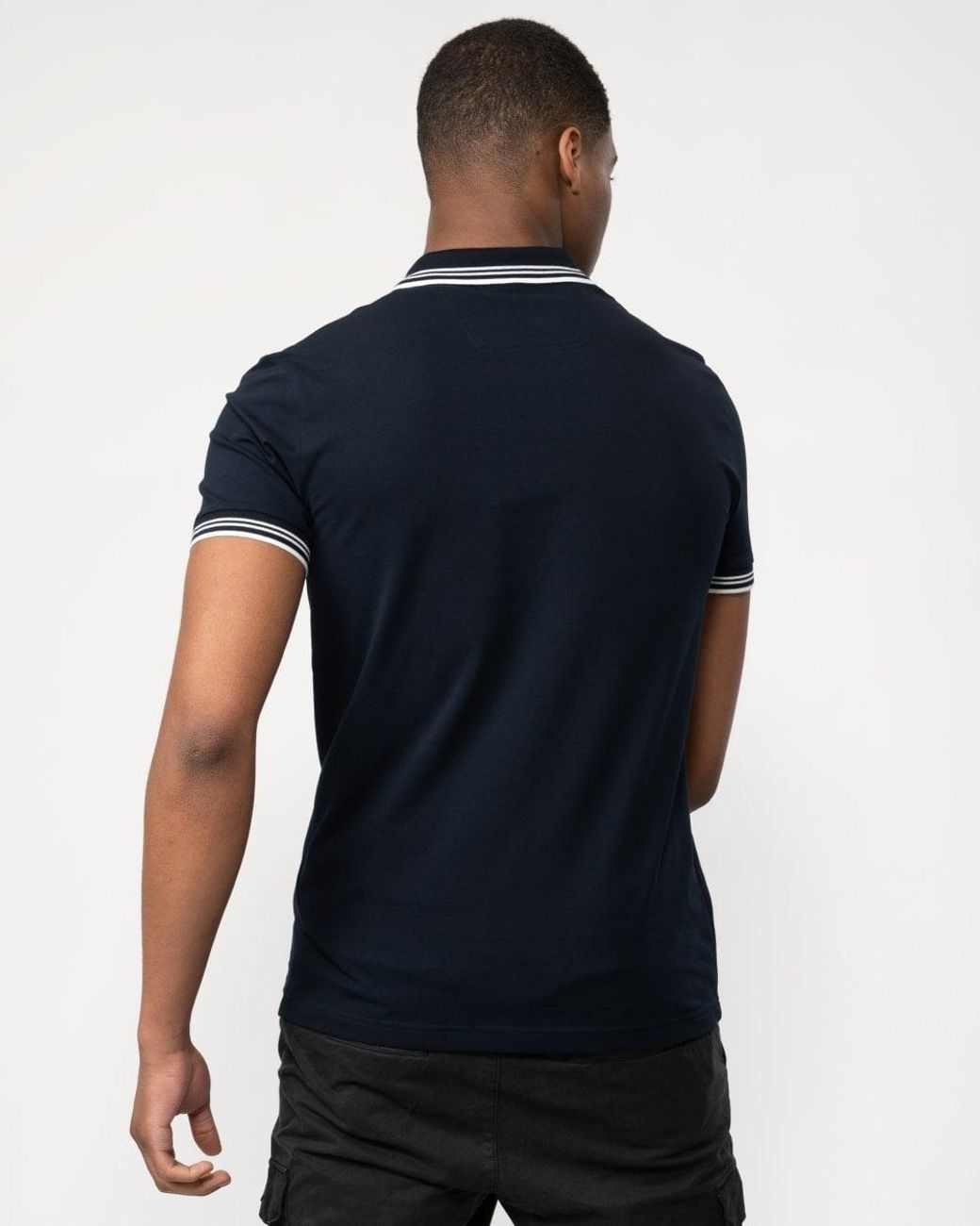 Boss Blue Paul Short Sleeve Polo Shirt With Contrast Tipping Nos for men