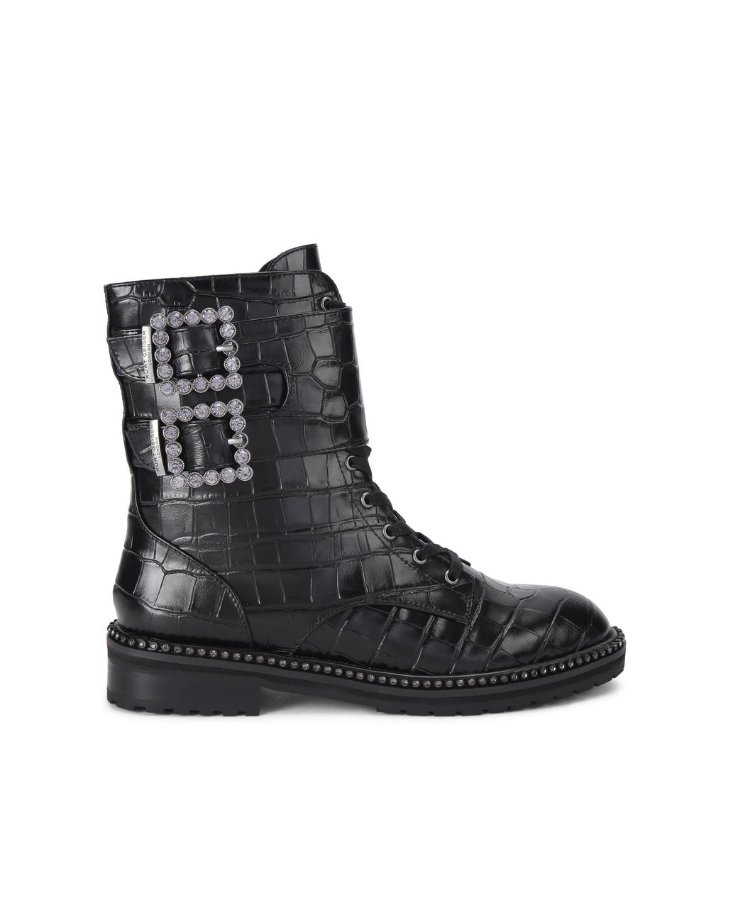 Kurt Geiger Black Brixton Buckle Ankle Boots