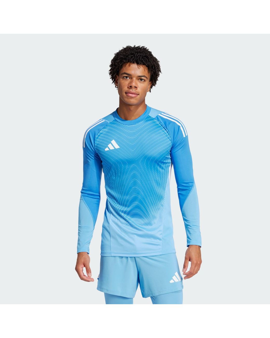 Adidas Originals Blue Tiro 25 Pro Goalkeeper Long Sleeve Jersey for men