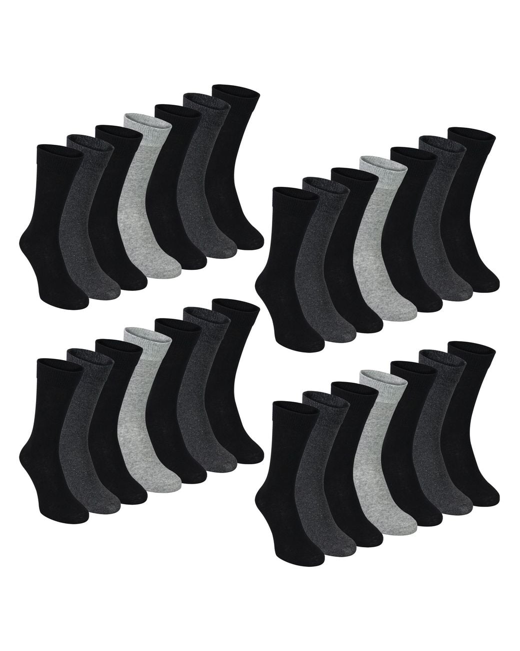 Sock Snob Black 7 Pack Classic Suit Socks for men
