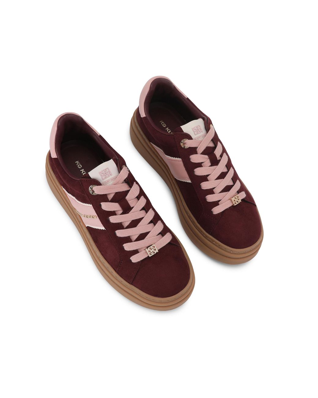 KG by Kurt Geiger Brown Suedette Leap Sneakers