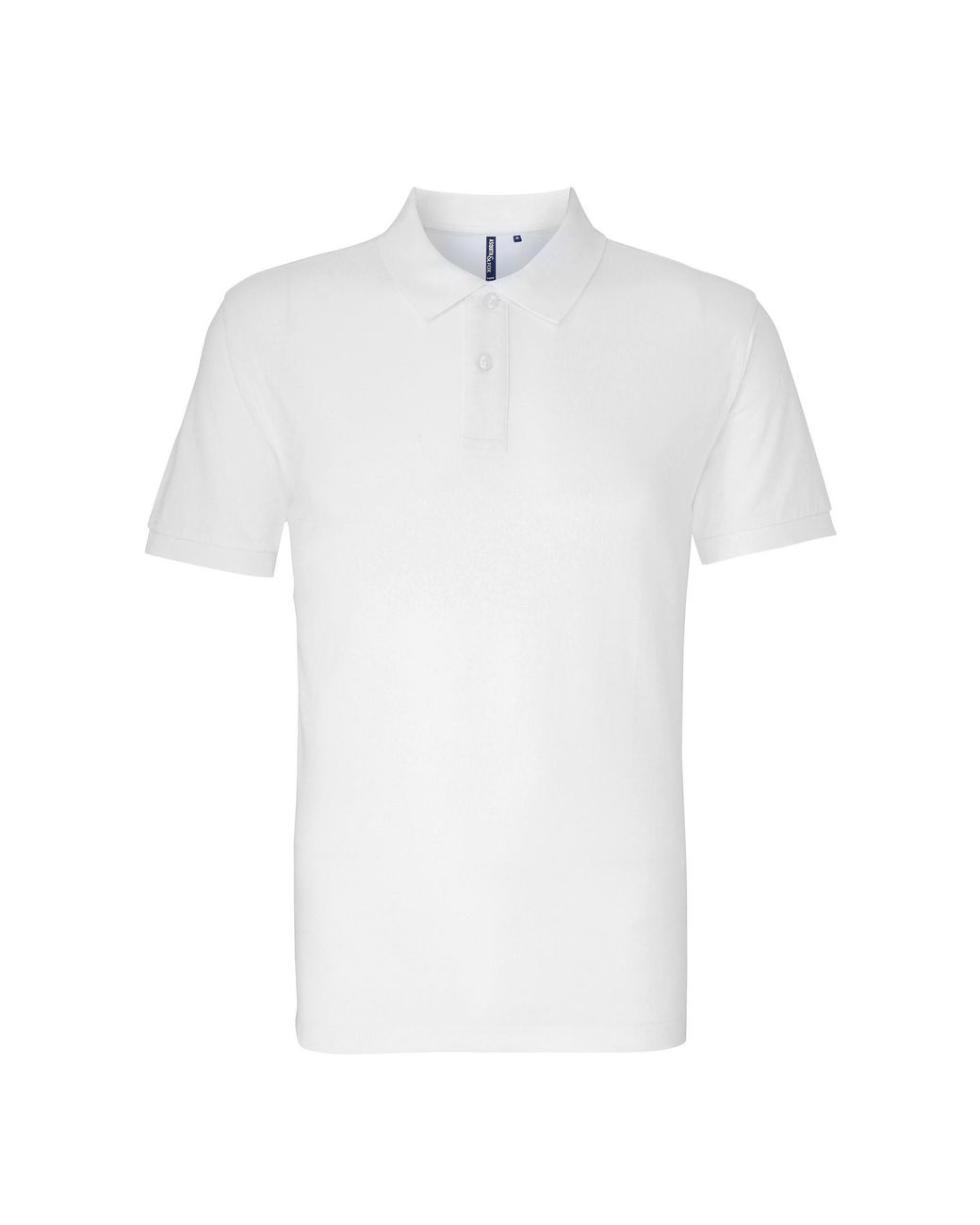 Asquith & Fox White Organic Classic Fit Polo Shirt for men