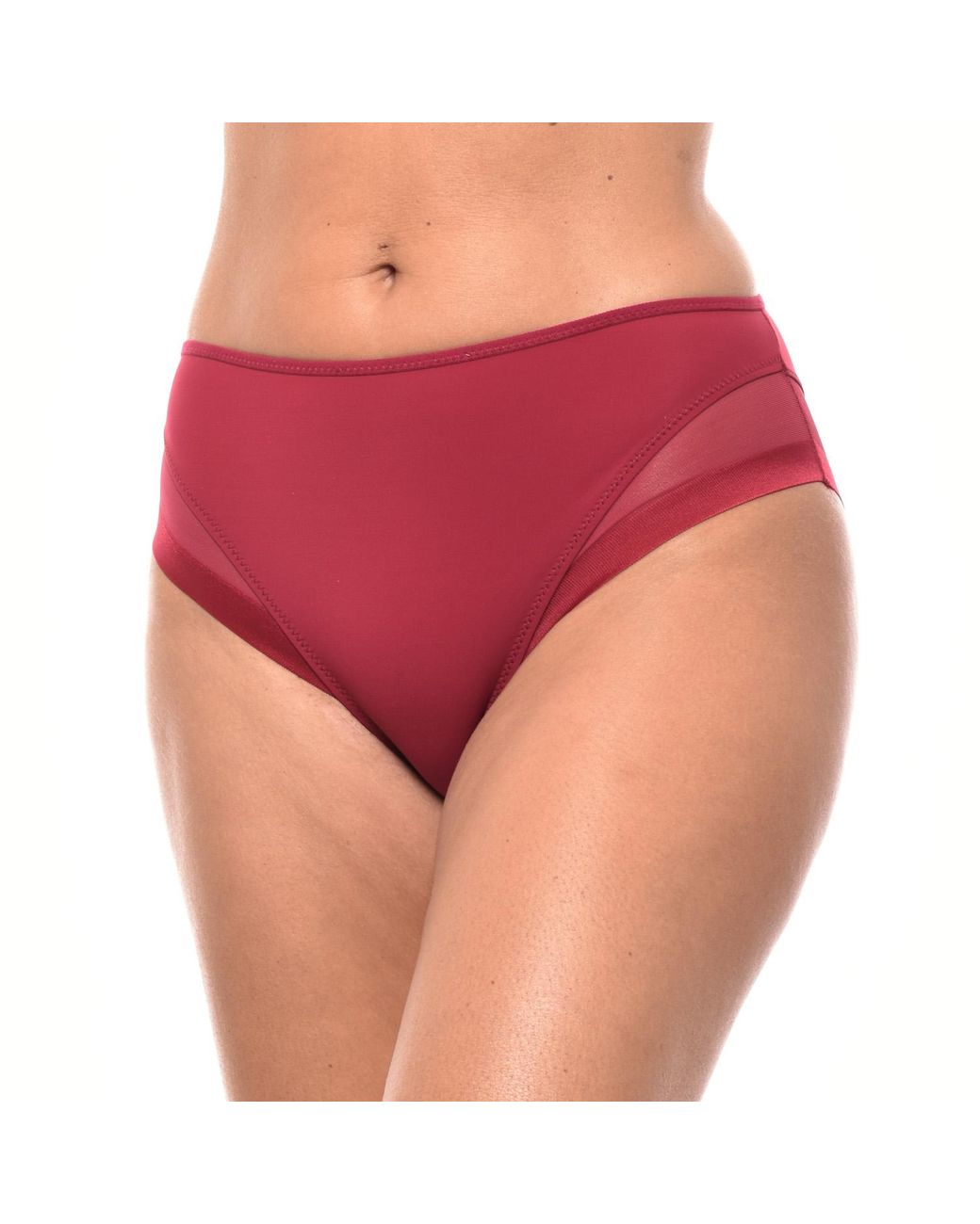 Dim Red Generous Elastic And Breathable Fabric Panties 00A63 For Offers Comfort And Natural Movement