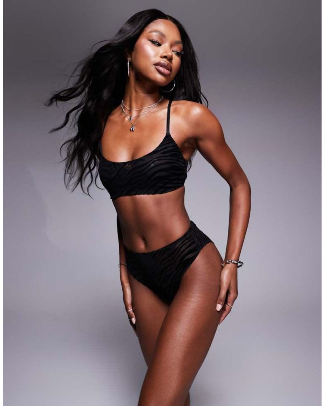ASOS Black Mila Soft Crop