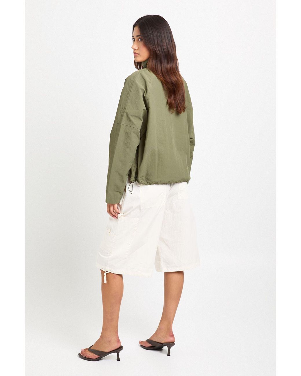 Boohoo Green Over Head Cargo Track Jacket