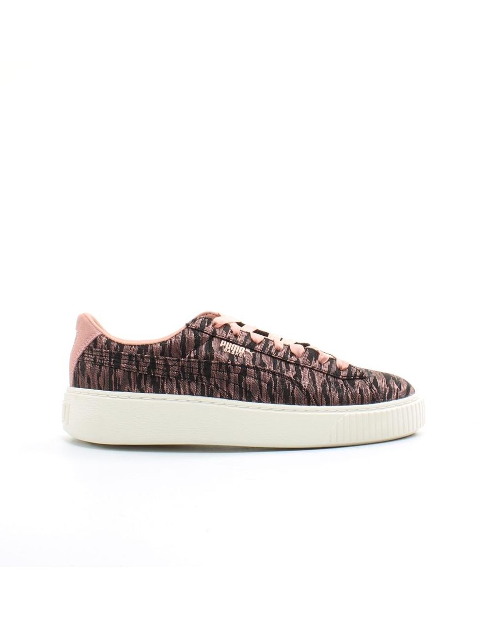 PUMA Brown Basket Platform Vr Trainers Leather