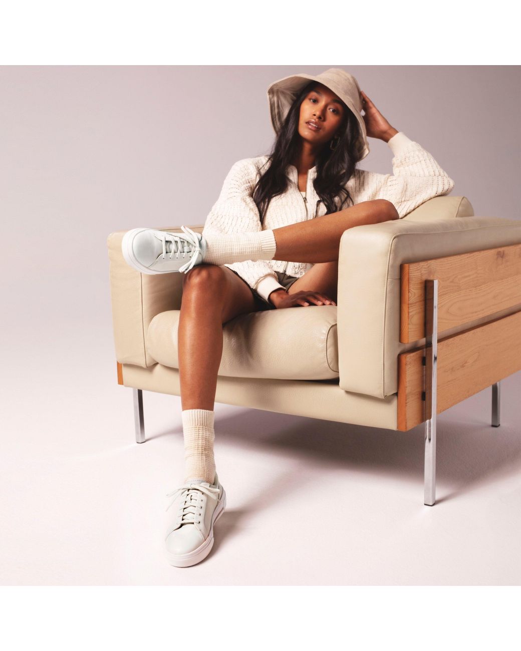 Clarks White Hollyhock Walk Off Lea Trainers
