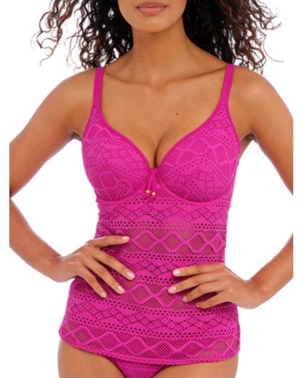 Freya Pink Sundance Tankini Top