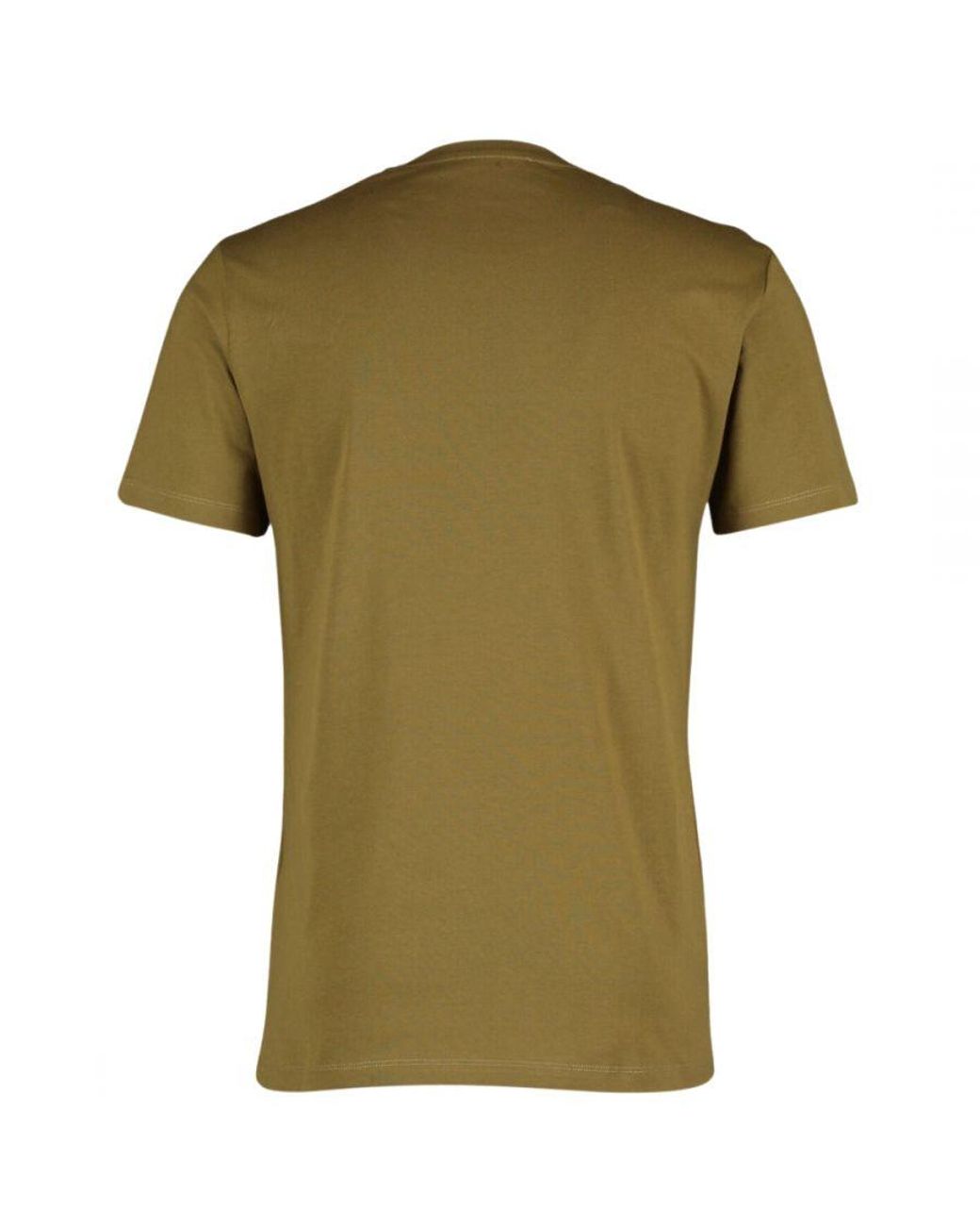 Balmain Yh1f022 S8794 Eab Khaki Green T-shirt for men