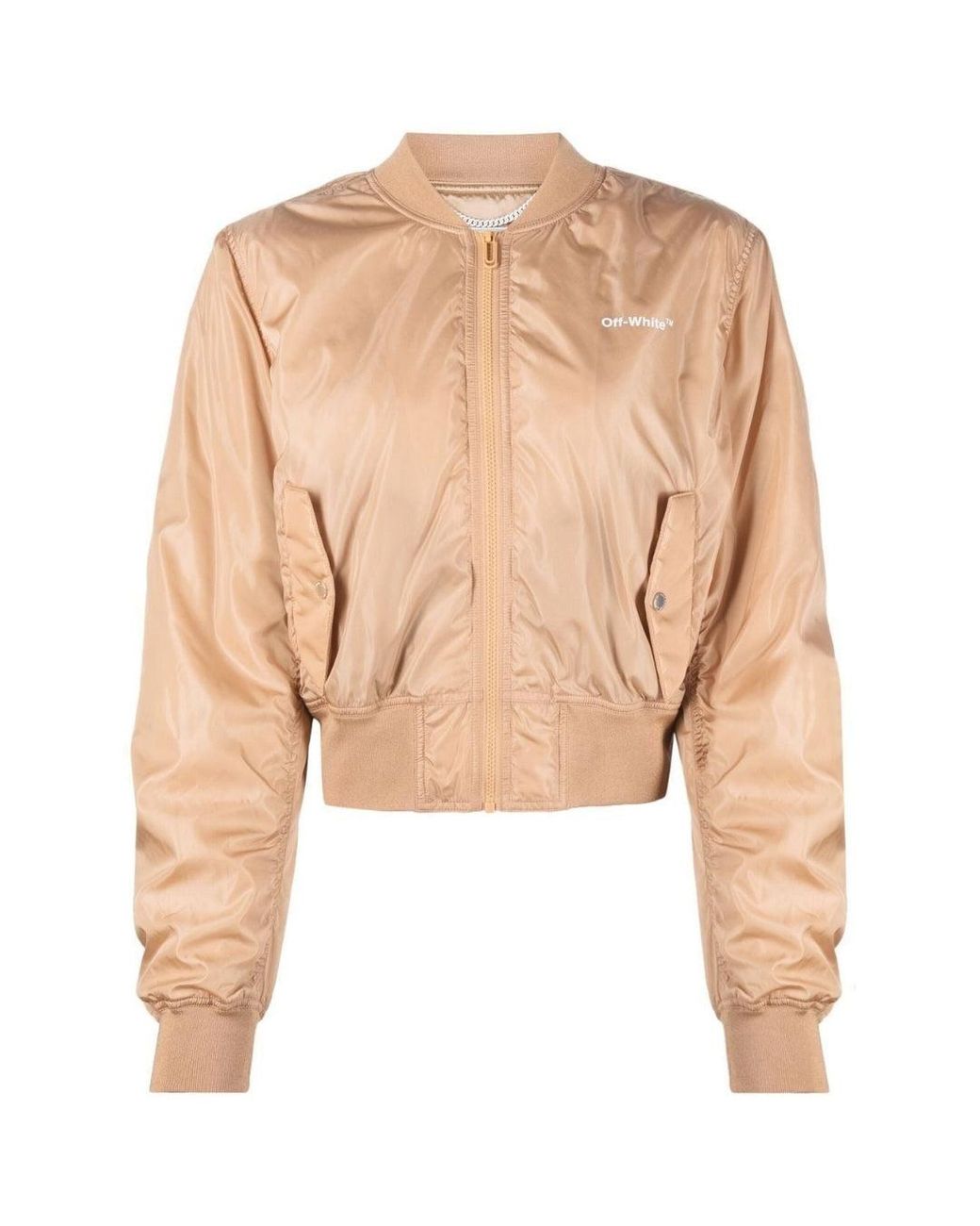 Off-White c/o Virgil Abloh Natural Diag Light Bomber Jacket Polyamide