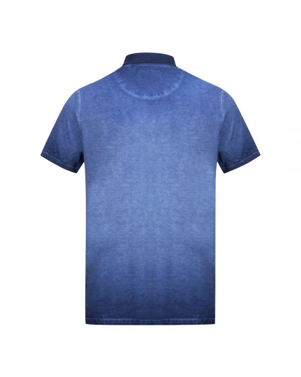 Lyle & Scott Blue Ink Wash Polo Shirt for men