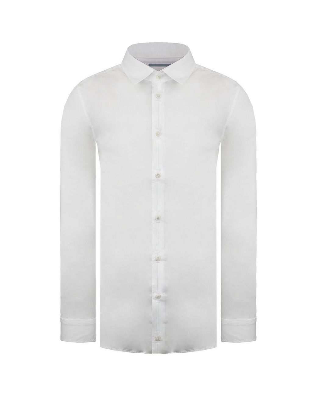 Ted Baker White Bellow Satin Shirt for men