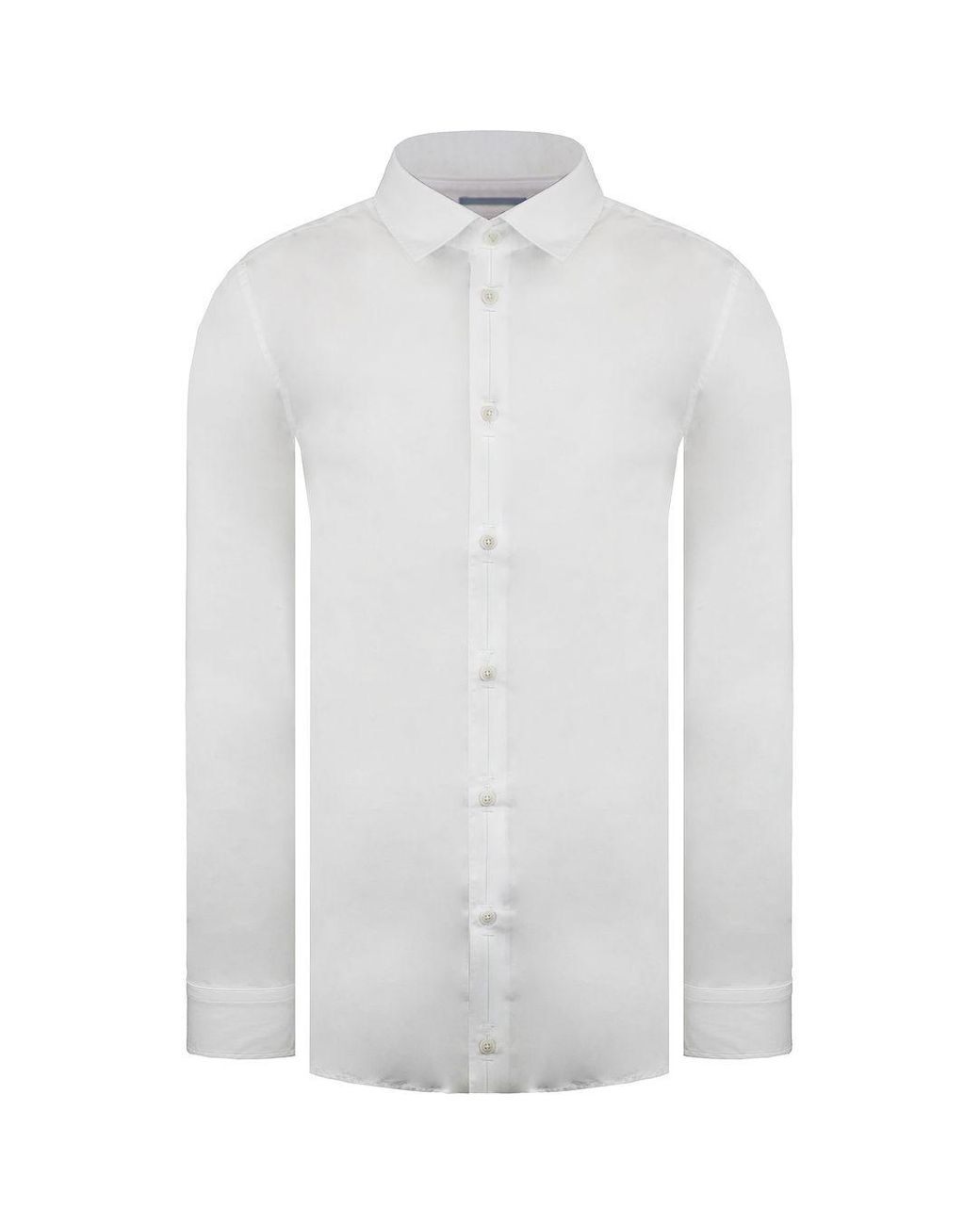 Ted Baker White Bellow Satin Shirt for men