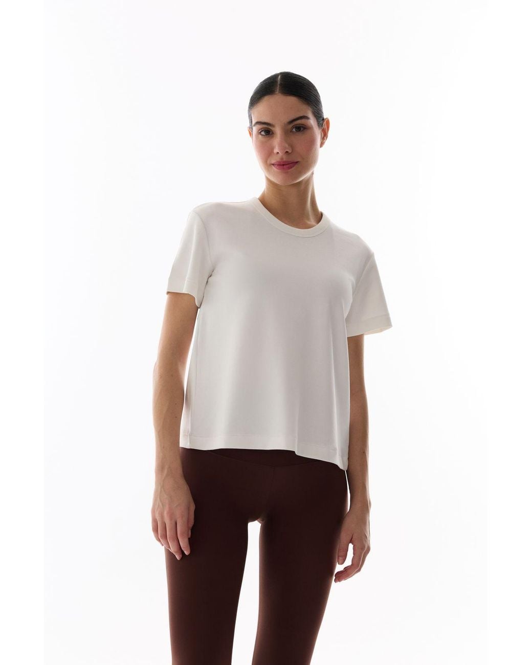 Penti White Oversized Cotton Crew Neck T-Shirt