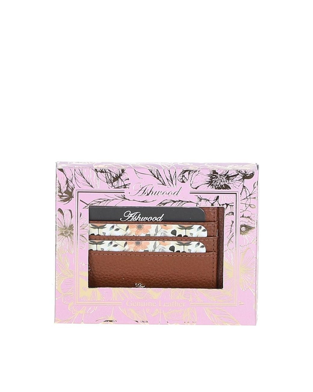 Ashwood Leather Brown Real Small Purse With Rfid Protection