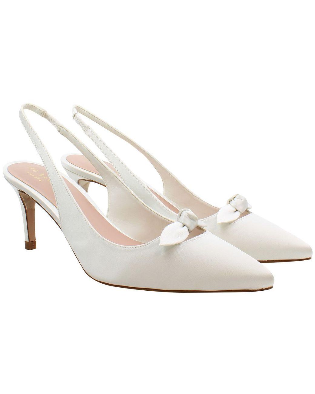 Ted Baker White Tezzi Heels Leather
