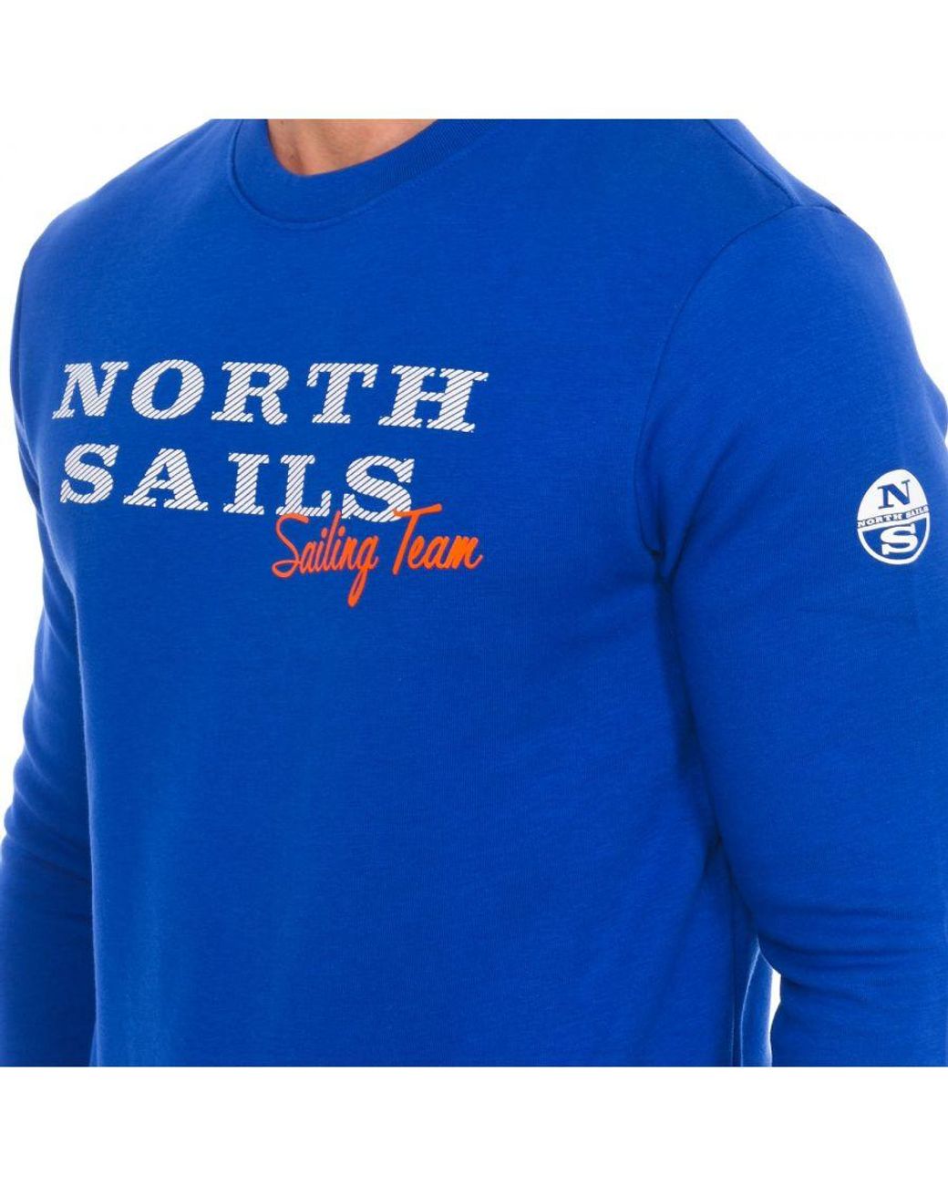 North Sails Blue Long-Sleeved Crew-Neck Sweatshirt 9022970 for men