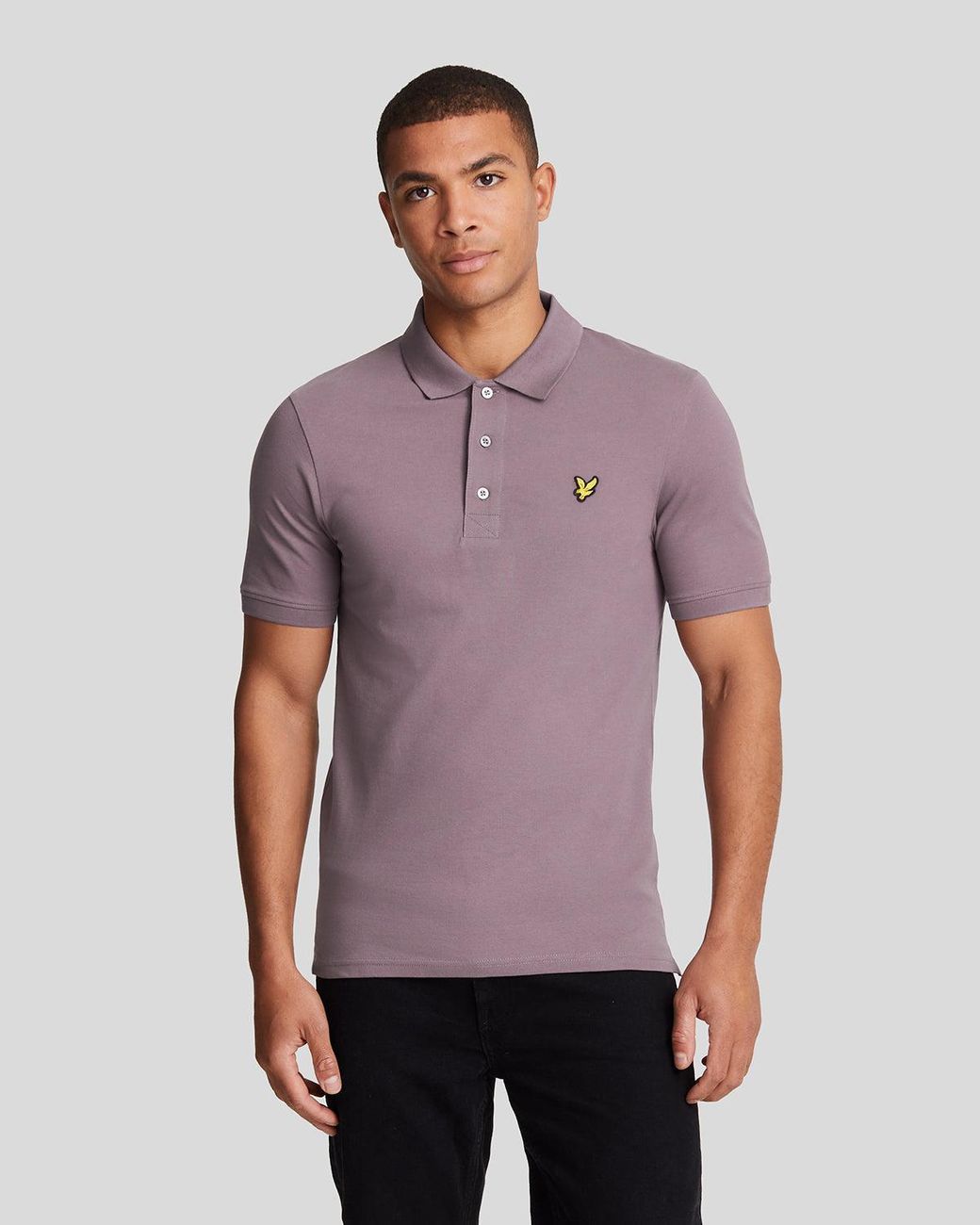 Lyle & Scott Purple Plain Polo Shirt for men