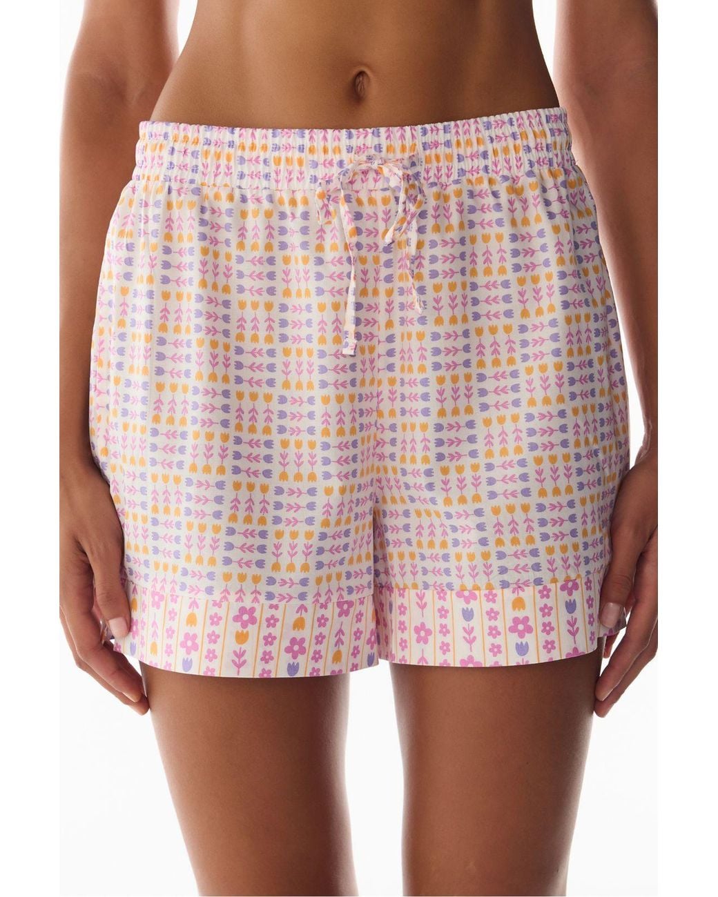 Penti Pink Floral Printed Shorts Pajama Bottoms