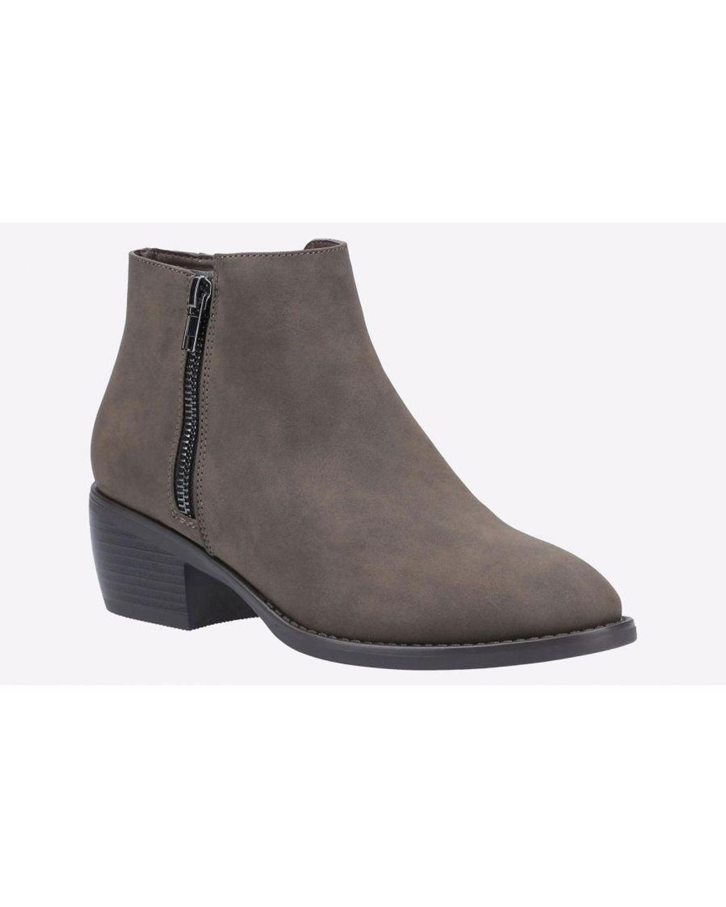 Divaz Gray Ruby Vegan Zip Boots