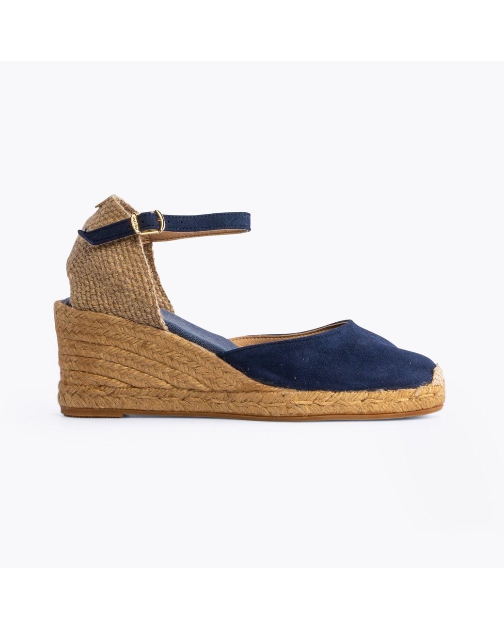 Toni Pons Blue Lloret Suede Wedge Espadrilles