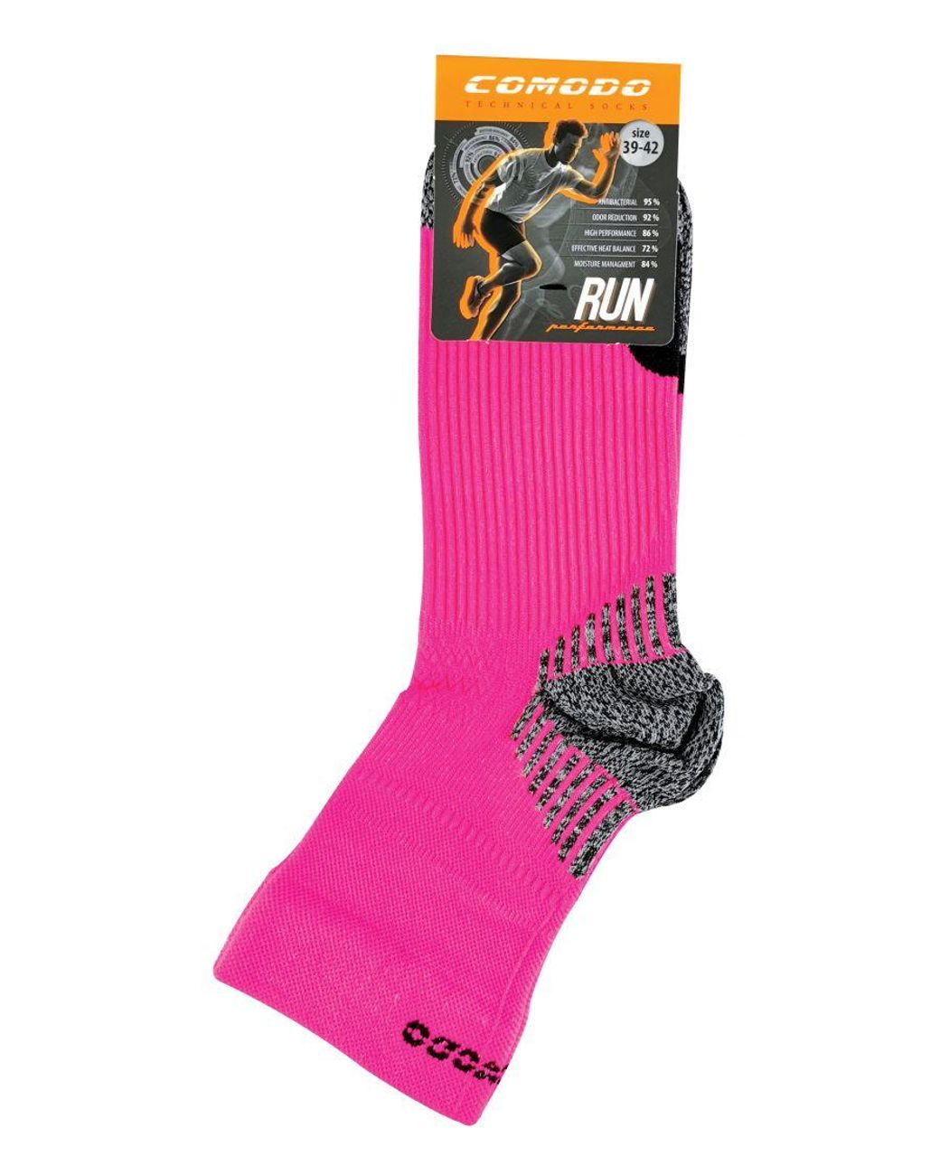 Comodo Pink Compression Running Socks for men