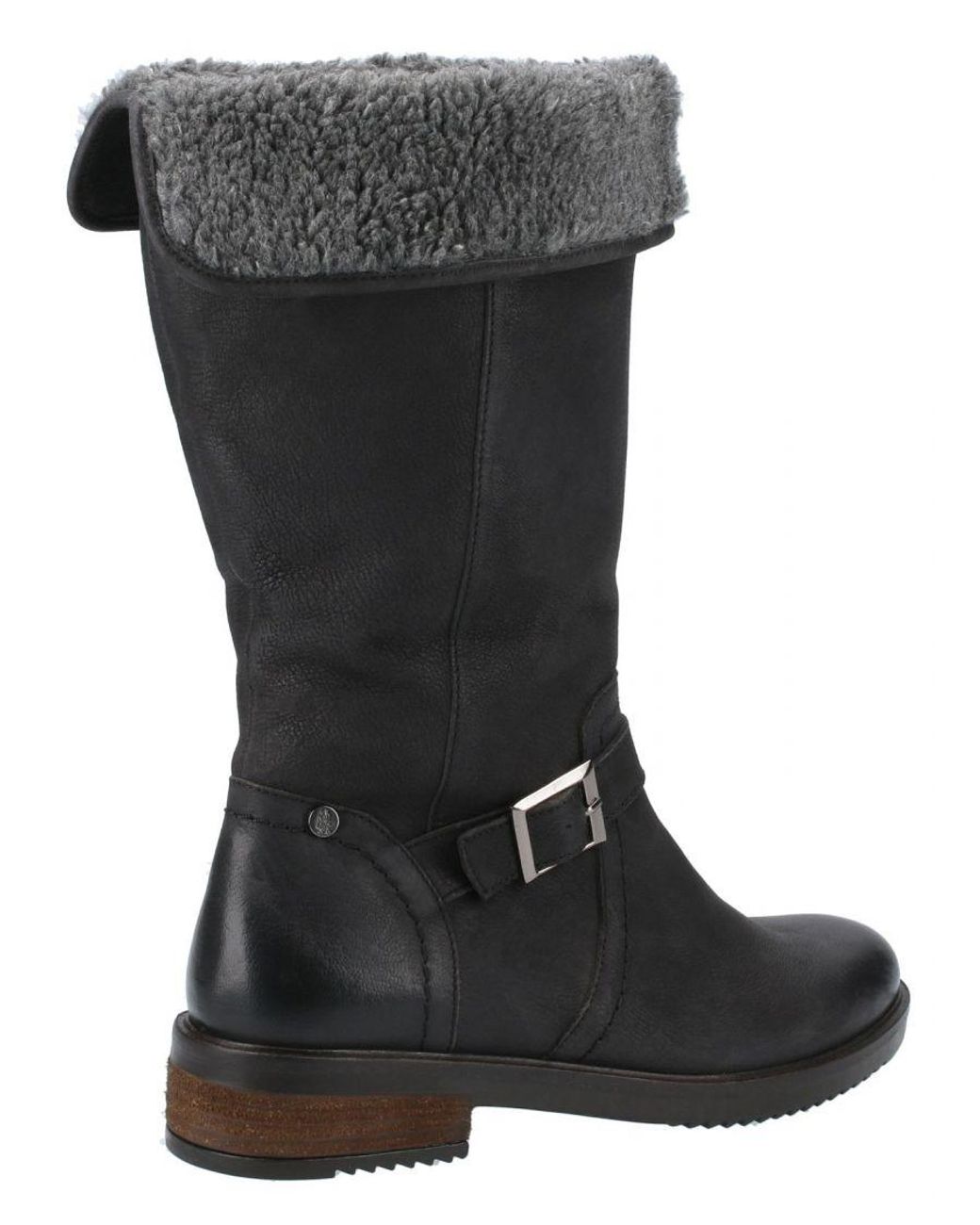 Hush Puppies Black Bonnie Ladies Mid Boots