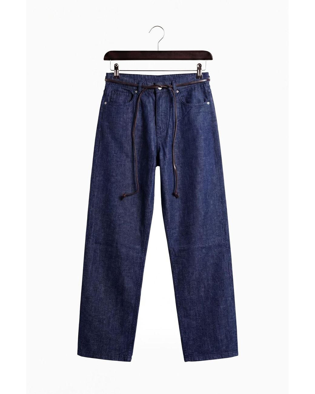 Giesto Blue Mid-Waist Straight-Leg Denim Jeans for men
