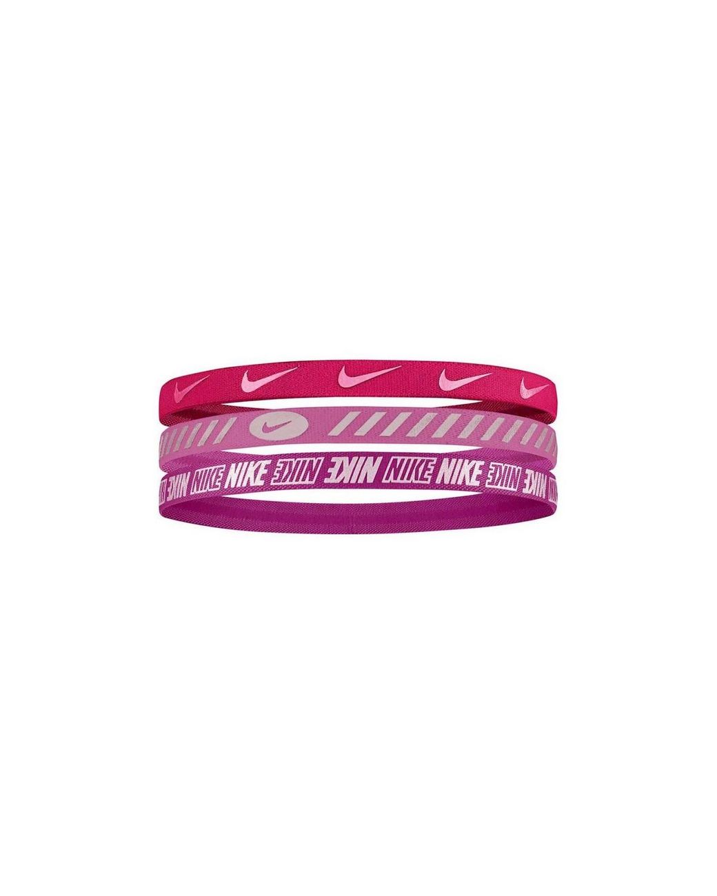 Nike Pink Hairband (Pack Of 3)