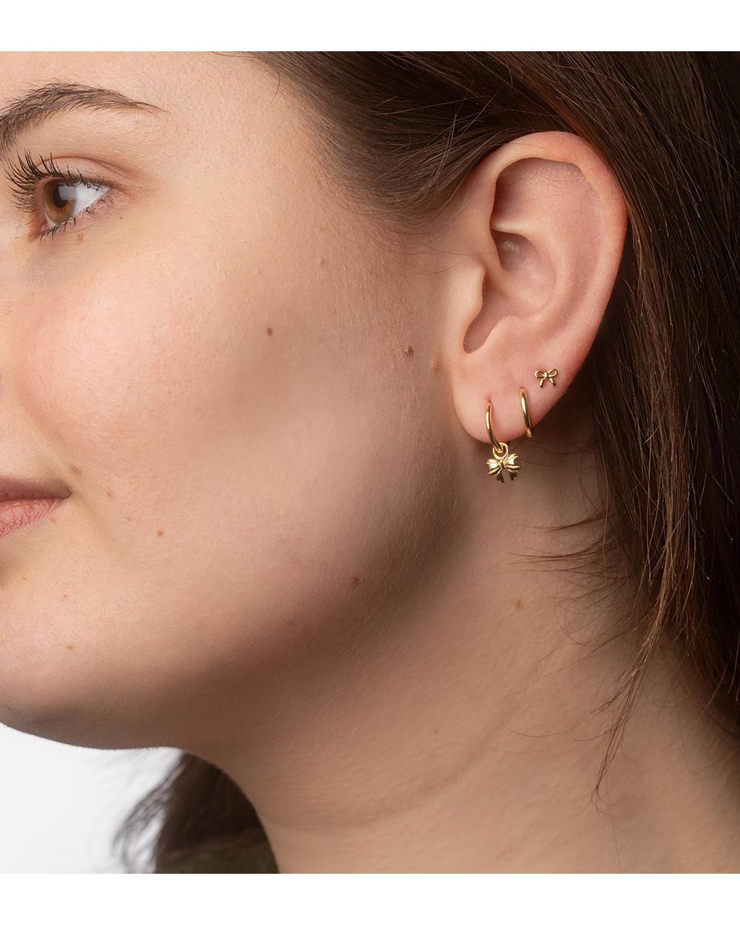The Jewellery Stockroom Metallic Plated Set Of 3 Bow Earrings