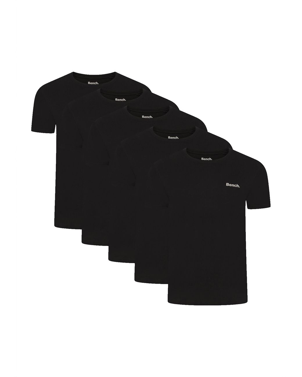 Bench Black 5 Pack 'Herman' Cotton T-Shirt for men