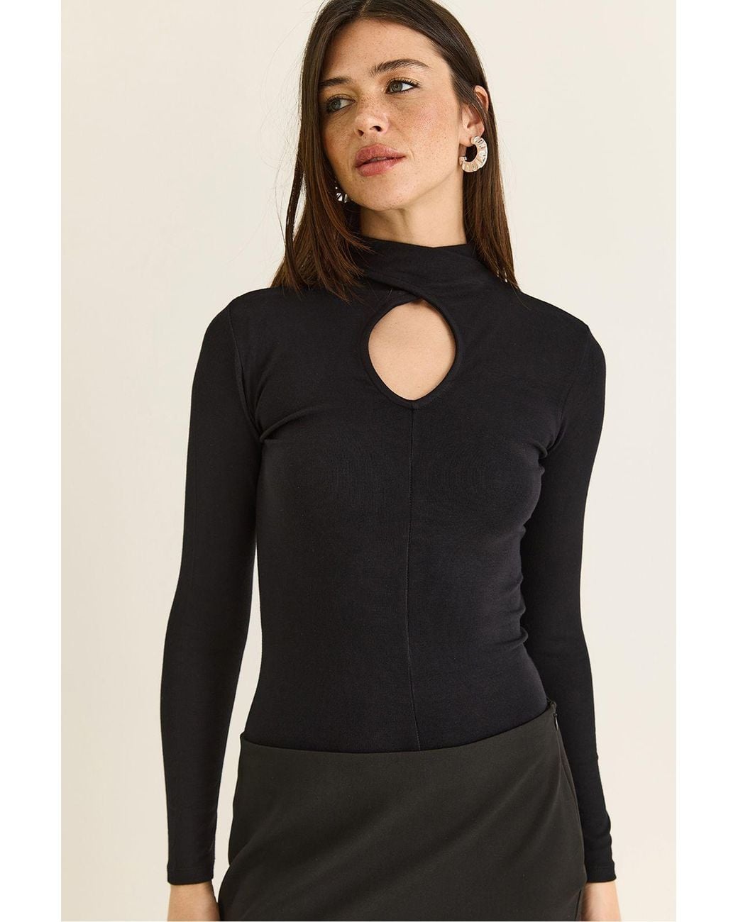 Bianco Lucci Black Blouse