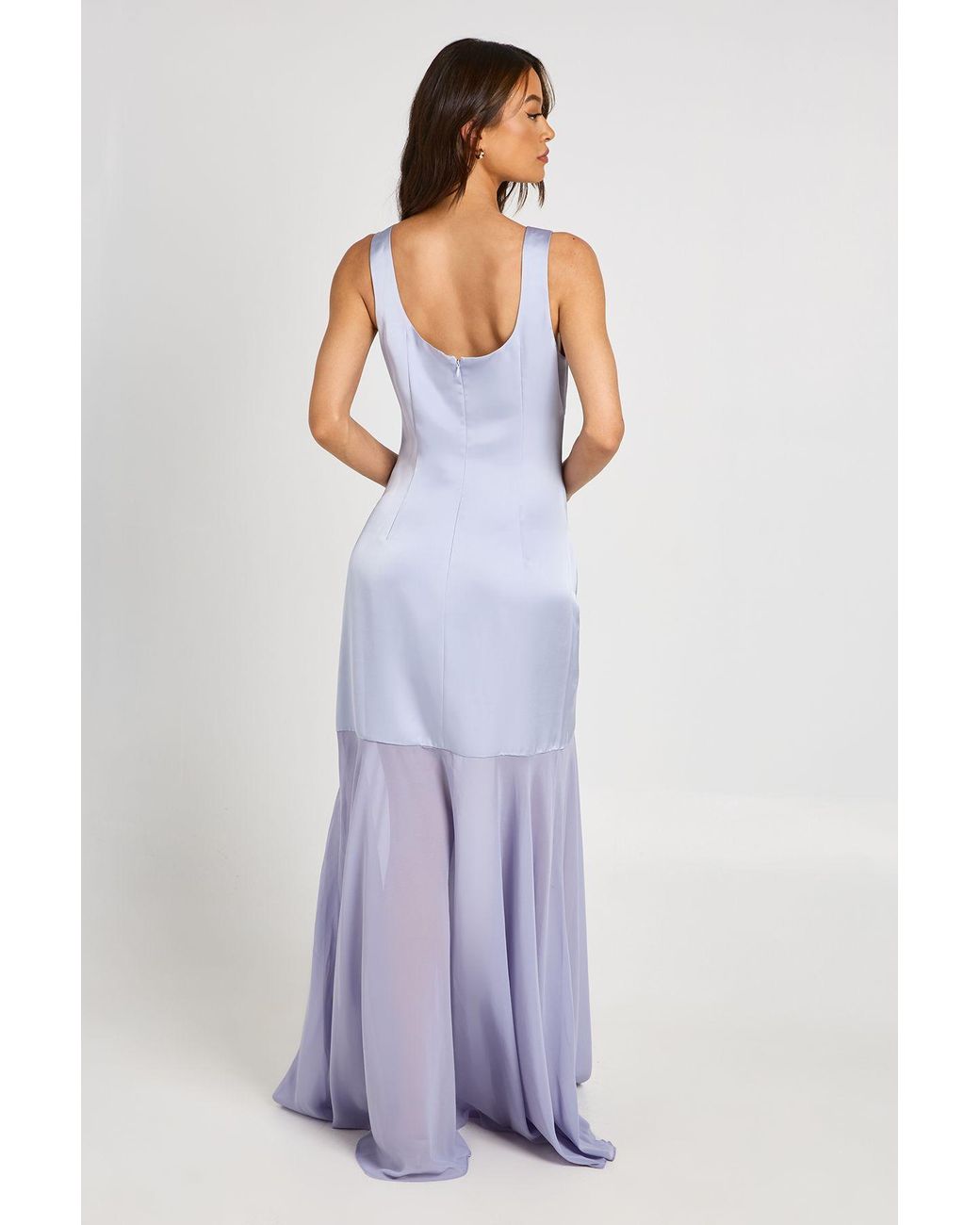Boohoo Purple Tall Square Neck Full Skirt Mini Dress