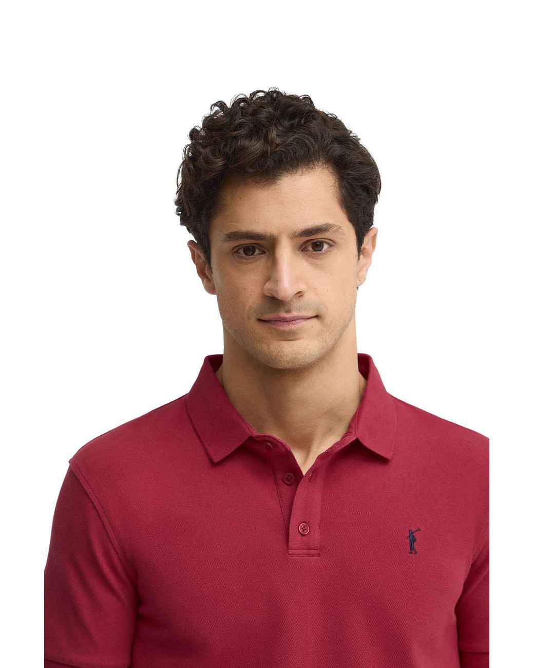 POLO CLUB Red Slim Fit Polo-Shirt-S-S6 for men