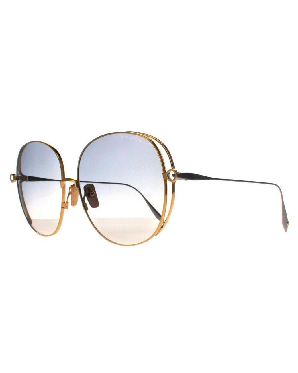 Dita Eyewear Brown Round Palladium Light To Tan Gradient Arohz Metal