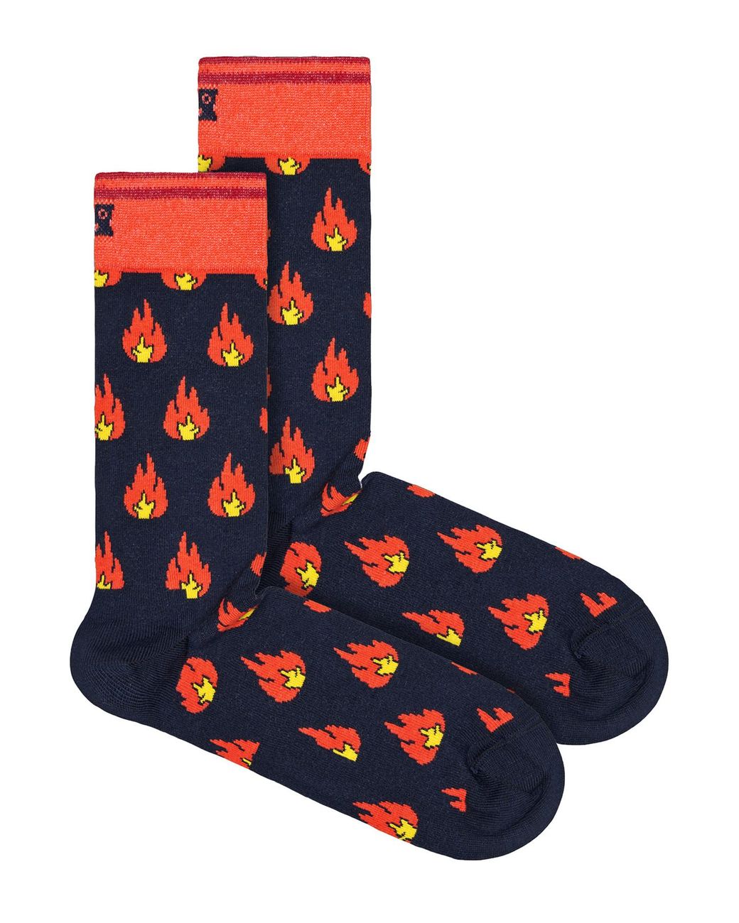 Happy Socks Blue Novelty Flames Design
