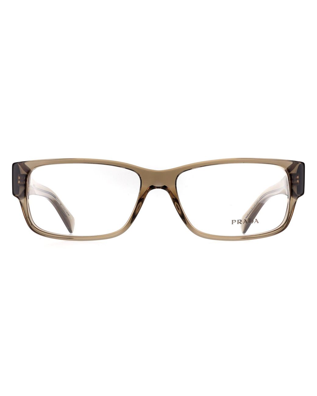Prada Brown Rectangular Transparent Terra Prb09V for men