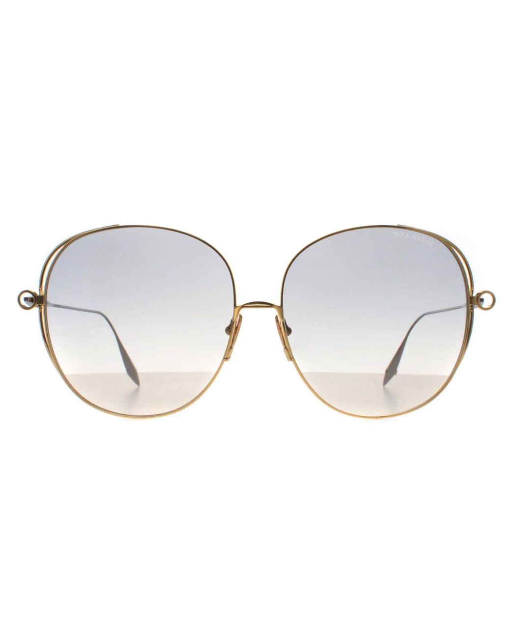 Dita Eyewear Brown Round Palladium Light To Tan Gradient Arohz Metal