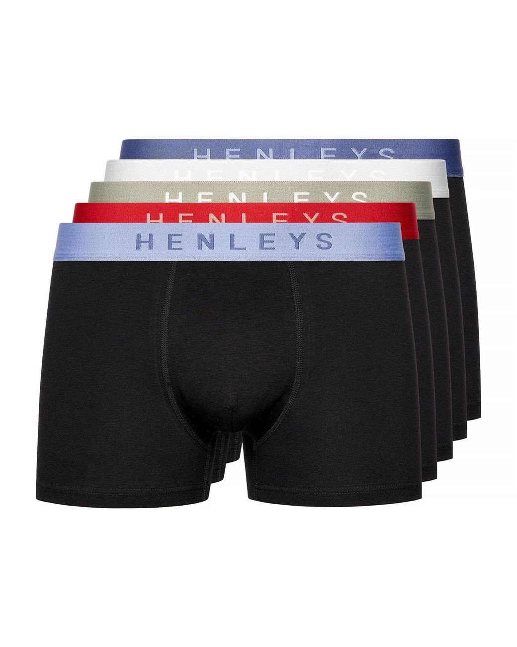 Henleys Blackiris Boxer Shorts 5Pk for men