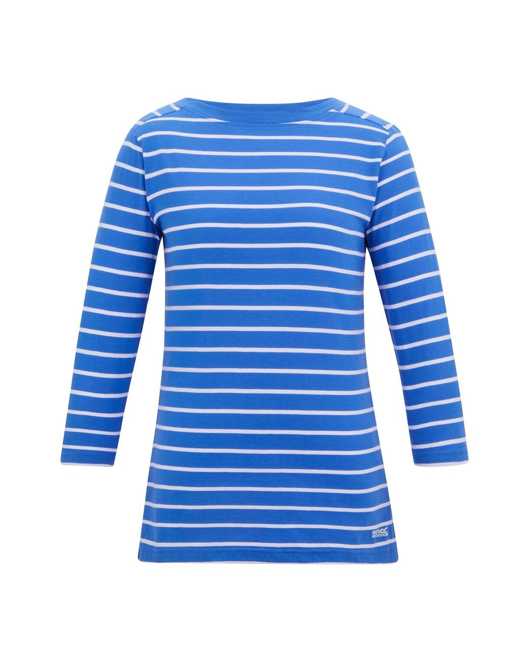 Regatta Blue Ladies Baylette Ii Striped T-Shirt (Sonic/