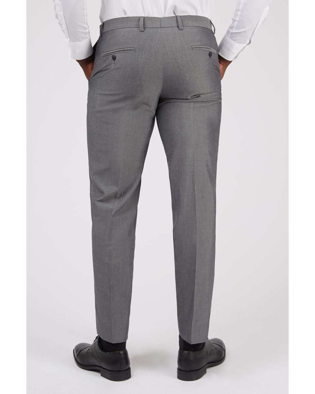 Limehaus Gray Slim Fit Trousers for men