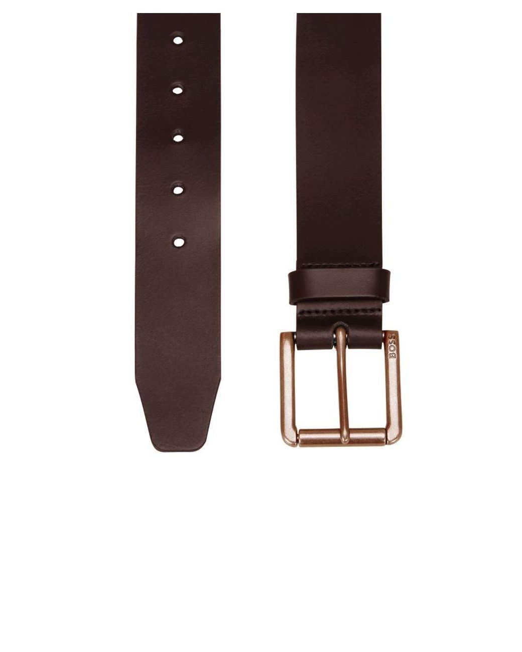 Boss Brown Joris -Sz40 Leather Belt Dark for men