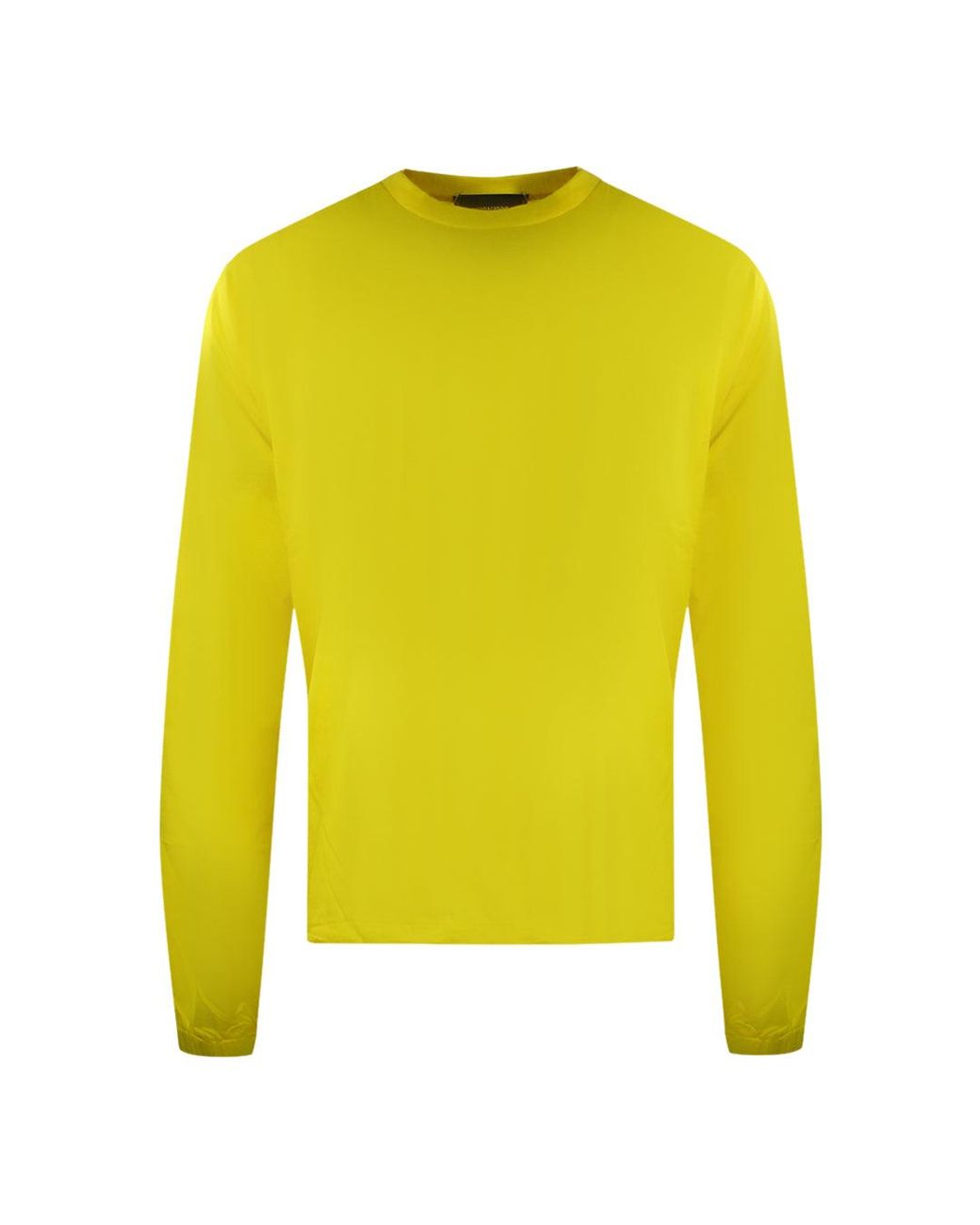 DSquared² Yellow Large Logo On Back Long Sleeve T-Shirt Cotton for men