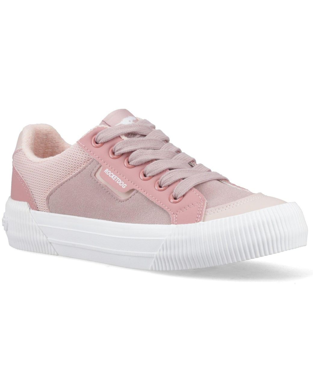 Rocket Dog Pink Cheery Blocked Textile Mauve/ Trainers
