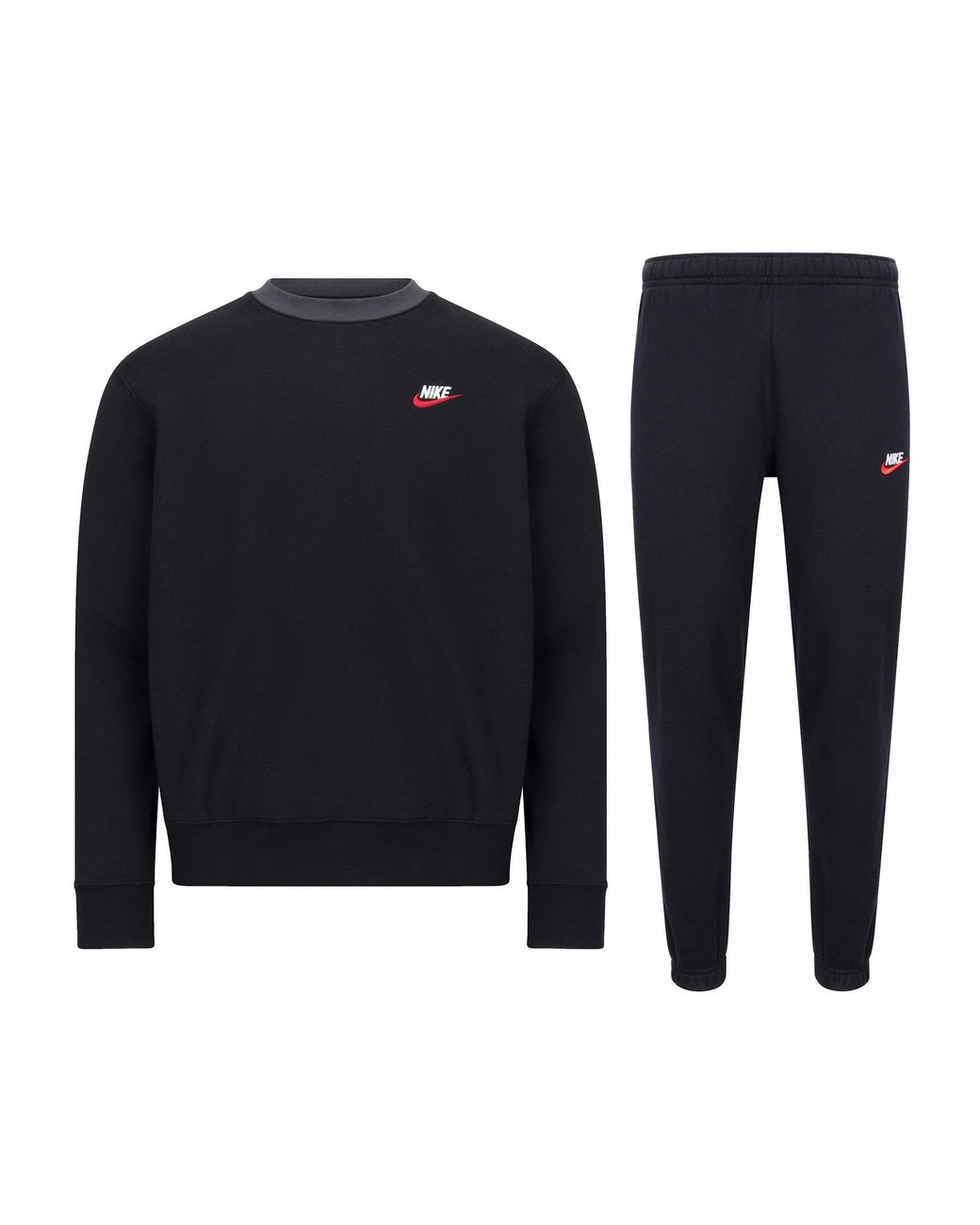 Nike Club Tracksuit Grey Nike Tracksuit With Red Tick Nike - Main Image