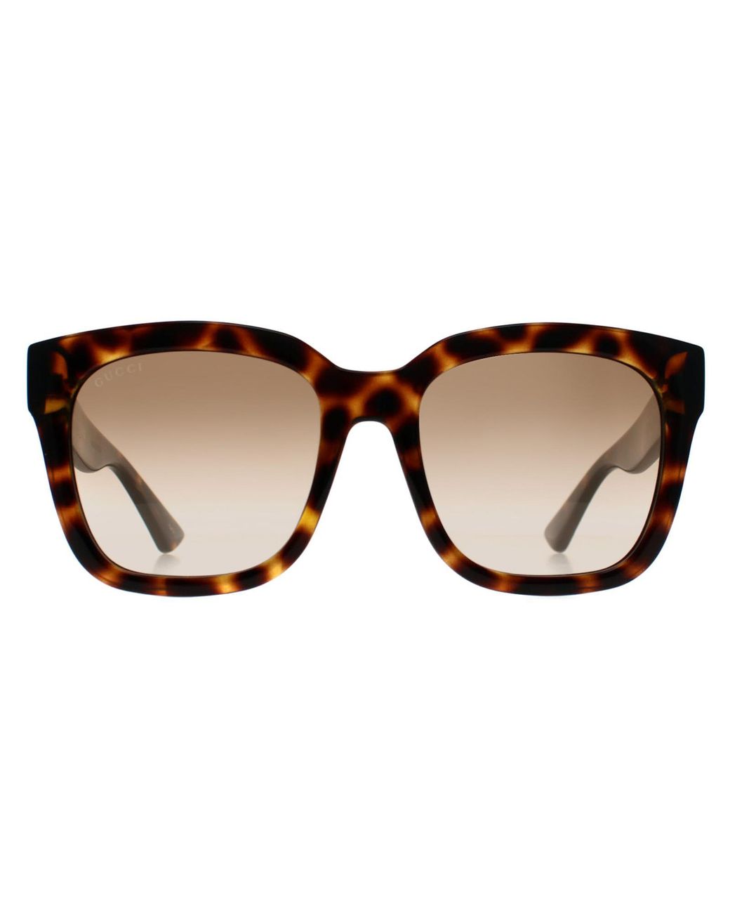 Gucci Brown Square Shiny Spotted Havana Gradient Gg1338S