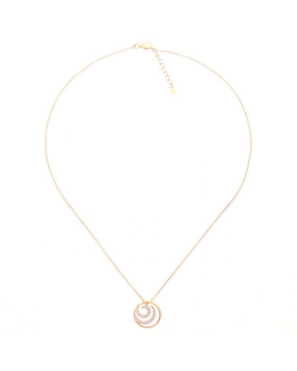 Orphelia Metallic 'Elaine' 925 Sterling Set: Chain-Pendant + Earrings