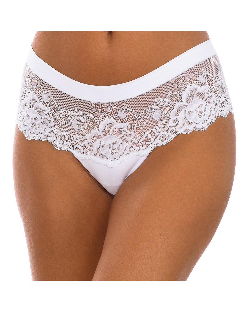 Janira White Greta Brazilian Style Shorty Panties Thong Effect 1031472